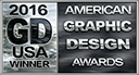 2016 GDUSA Graphic Design award badge
